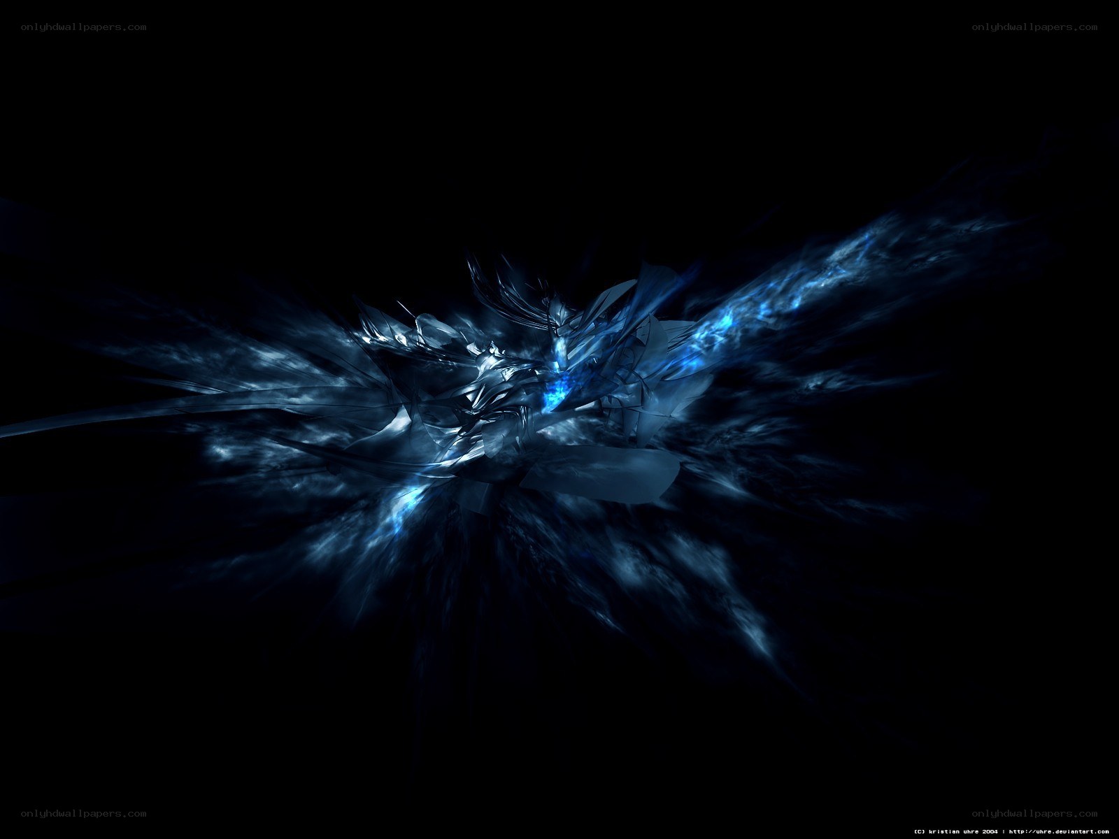 blue abstract energy burst