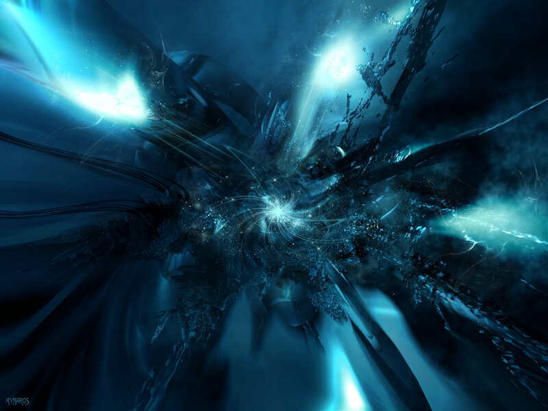 blue abstract energy explosion