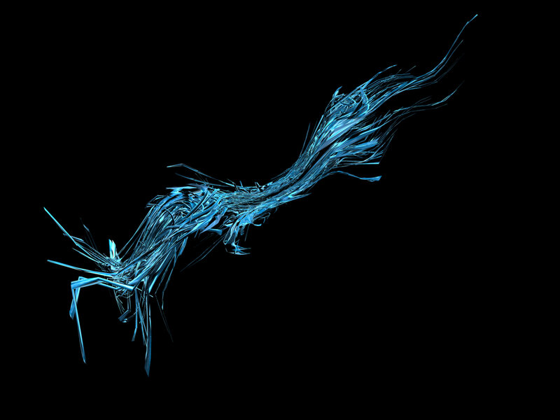 blue abstract energy form