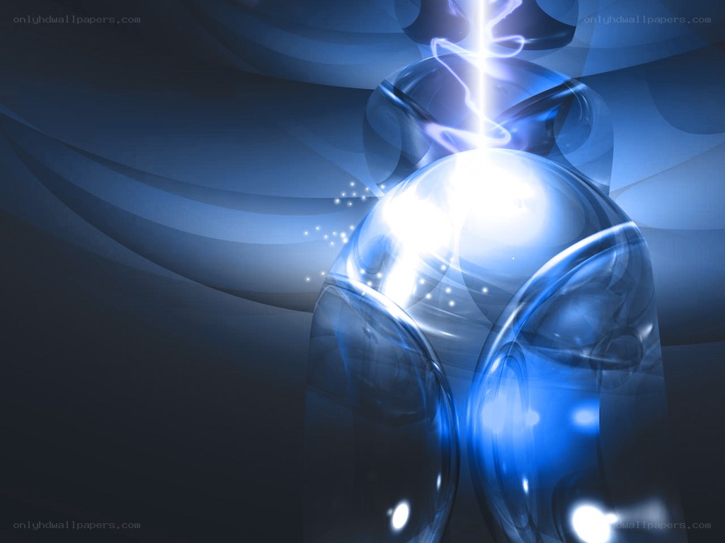 blue abstract energy spheres