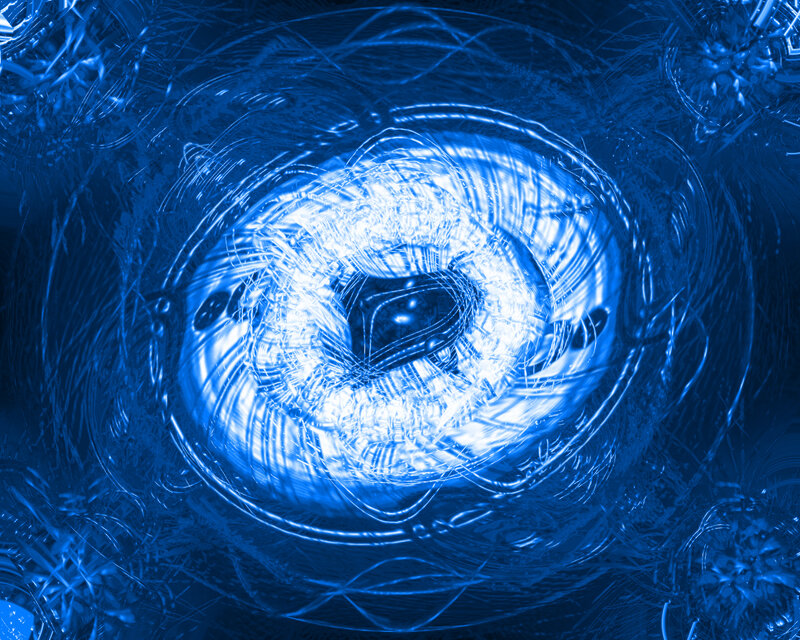 blue abstract energy vortex