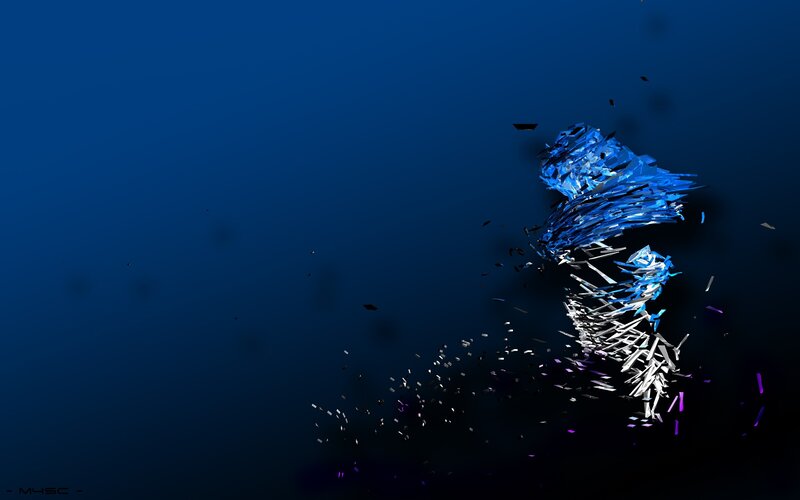 blue abstract explosion