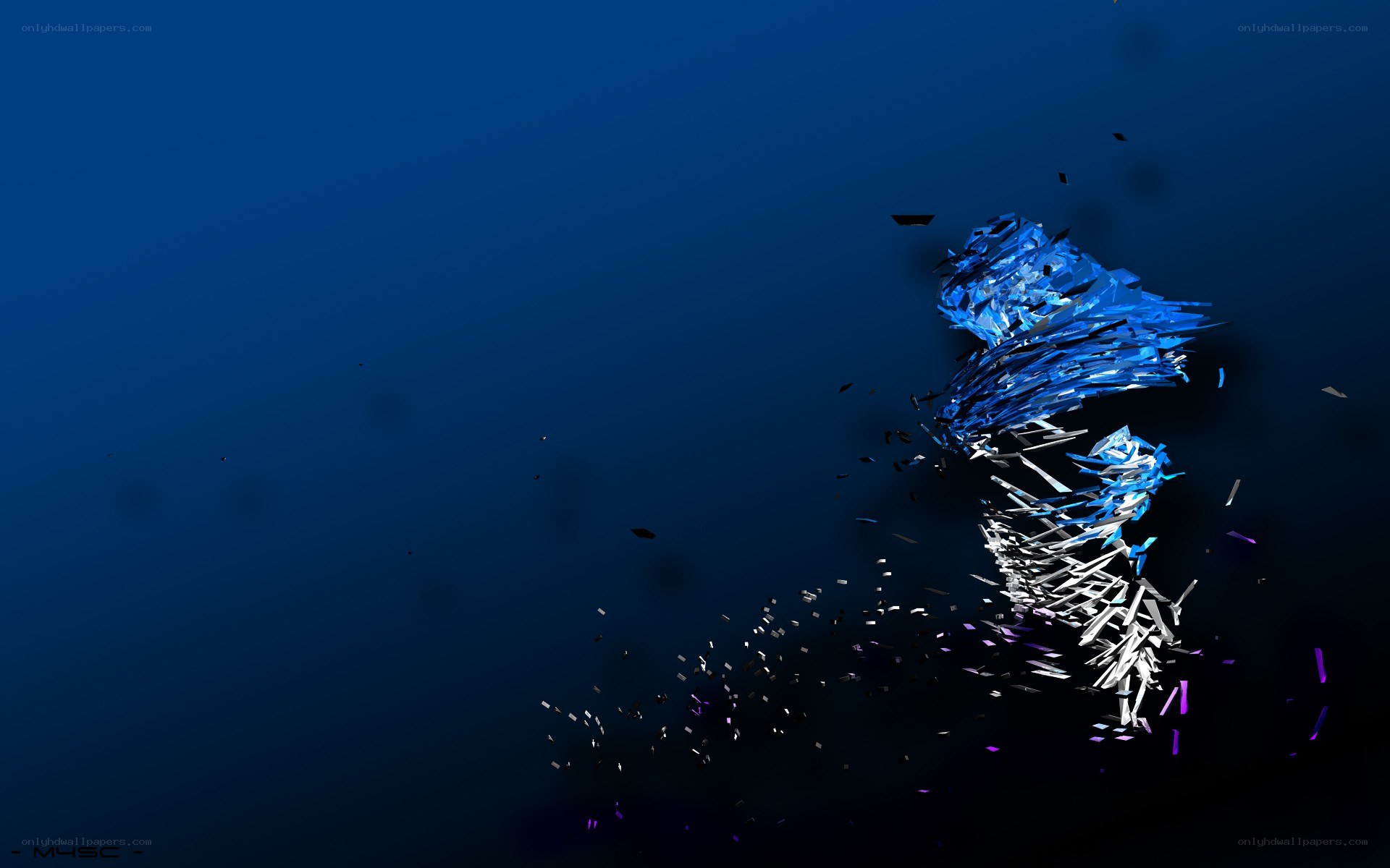 blue abstract explosion