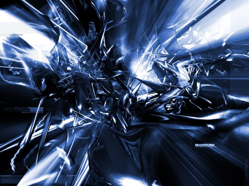 Blue Abstract Explosion — Dramatic, Light