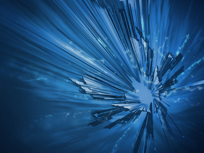 blue abstract explosion