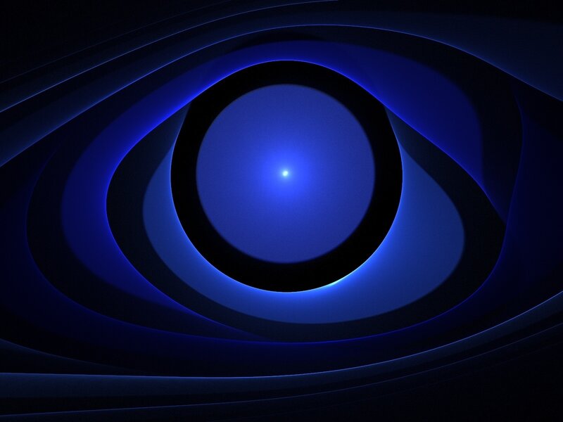 blue abstract eye design