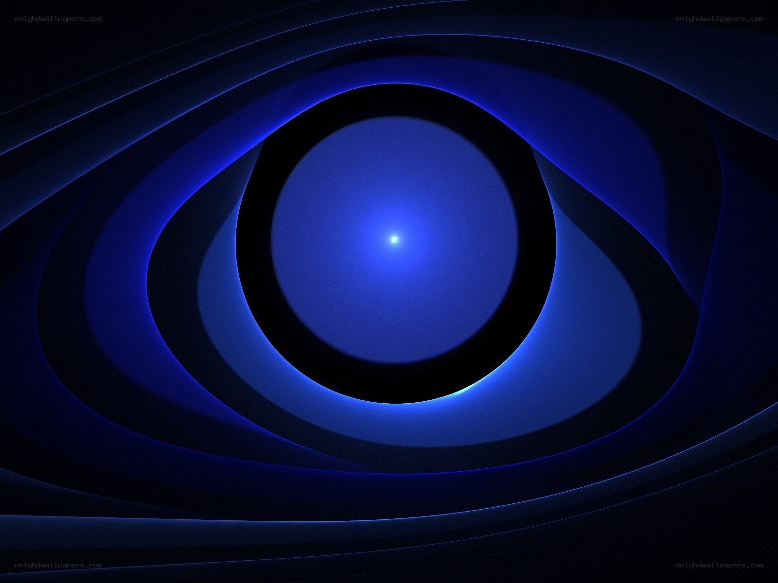 blue abstract eye design