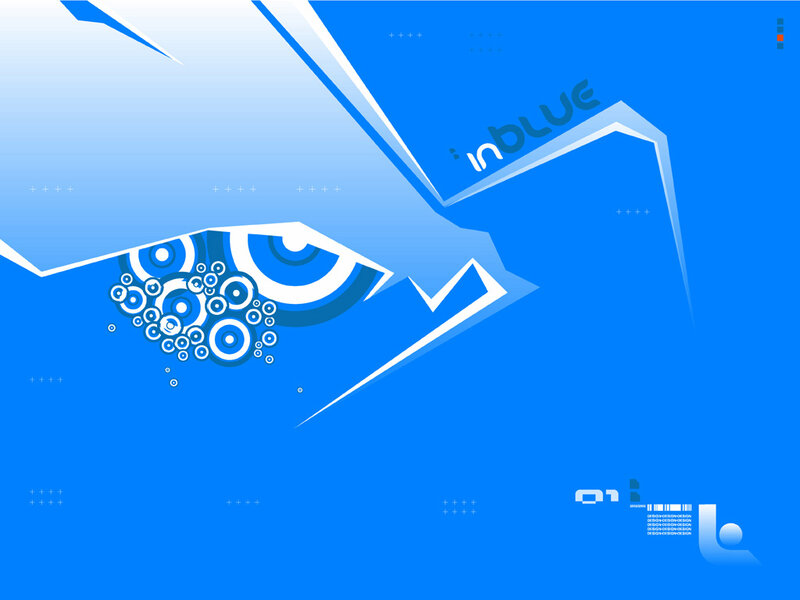 Blue abstract eye design
