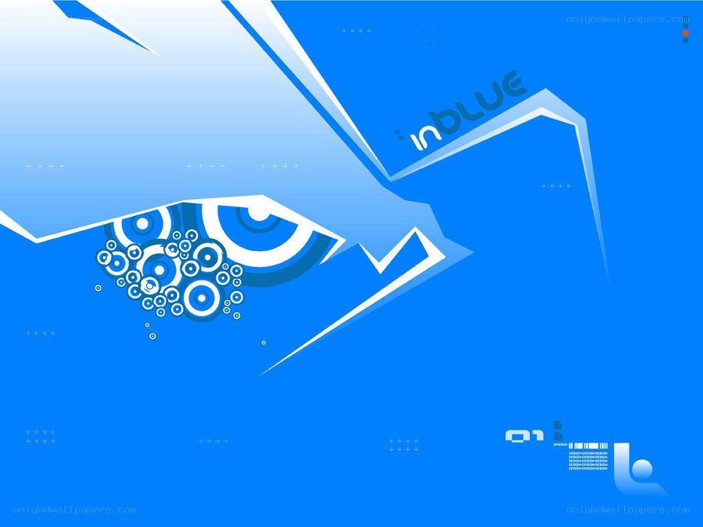 Blue abstract eye design