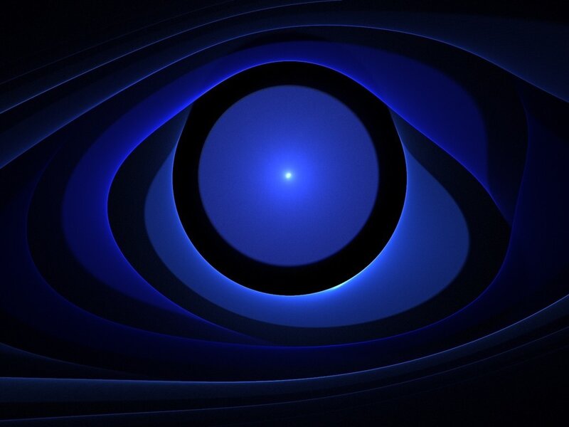 blue abstract eye design
