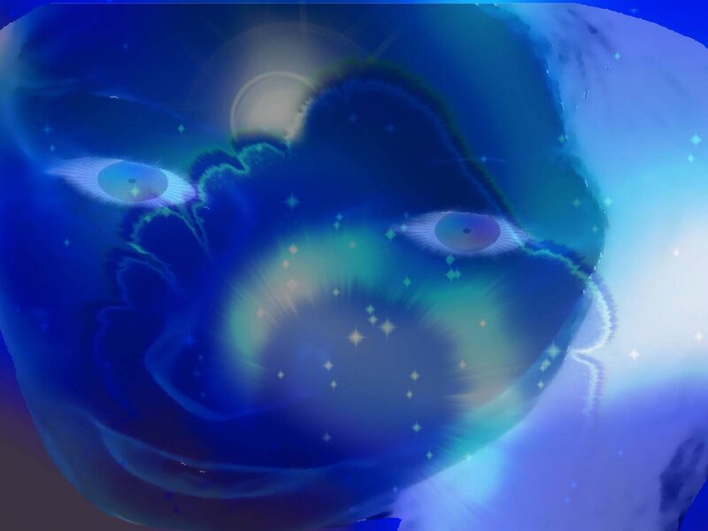 Blue Abstract Face — Dreamy