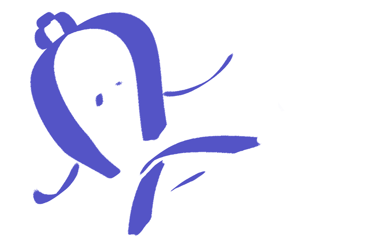 blue abstract figure