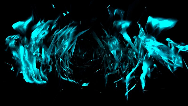 blue abstract flame design