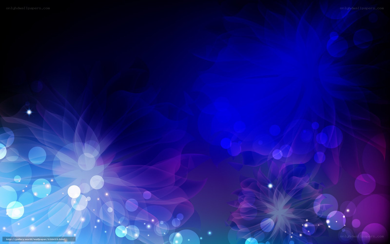 blue abstract floral background