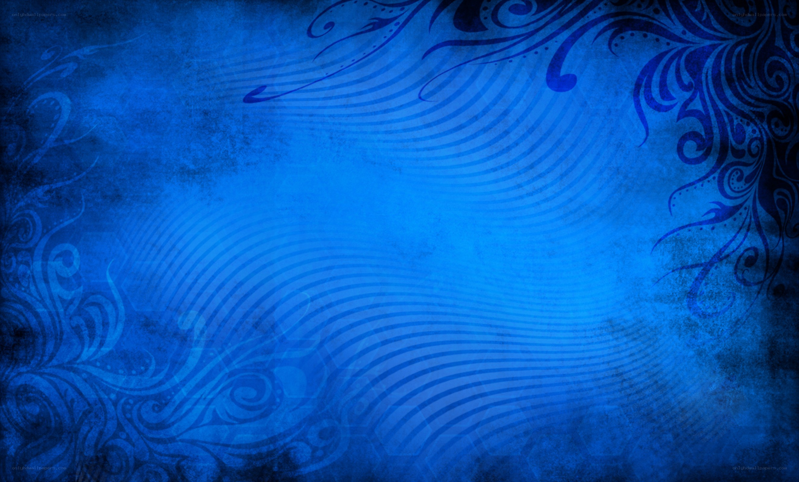 blue abstract floral background