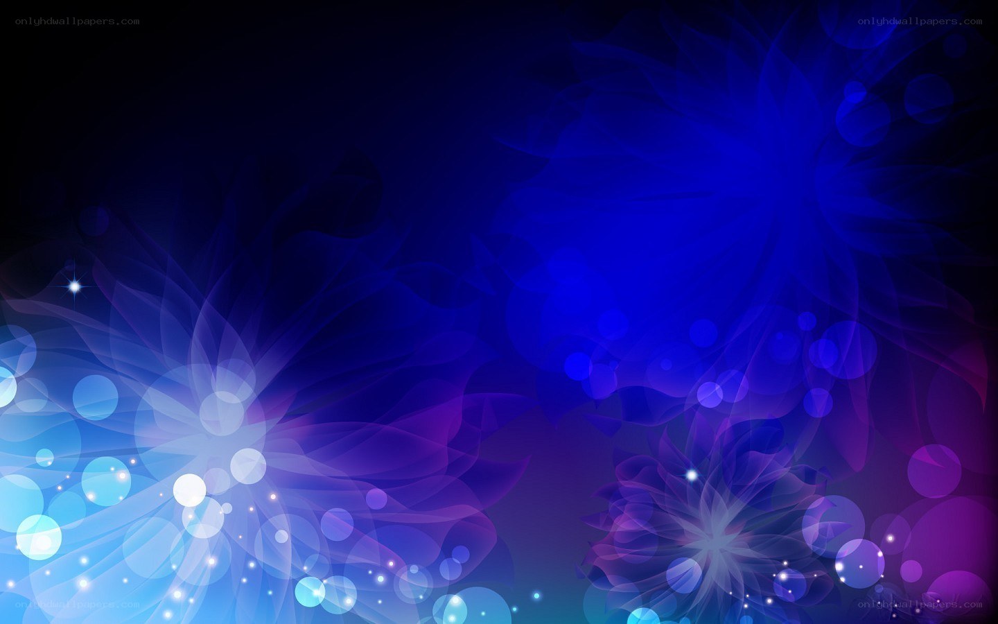 blue abstract floral background