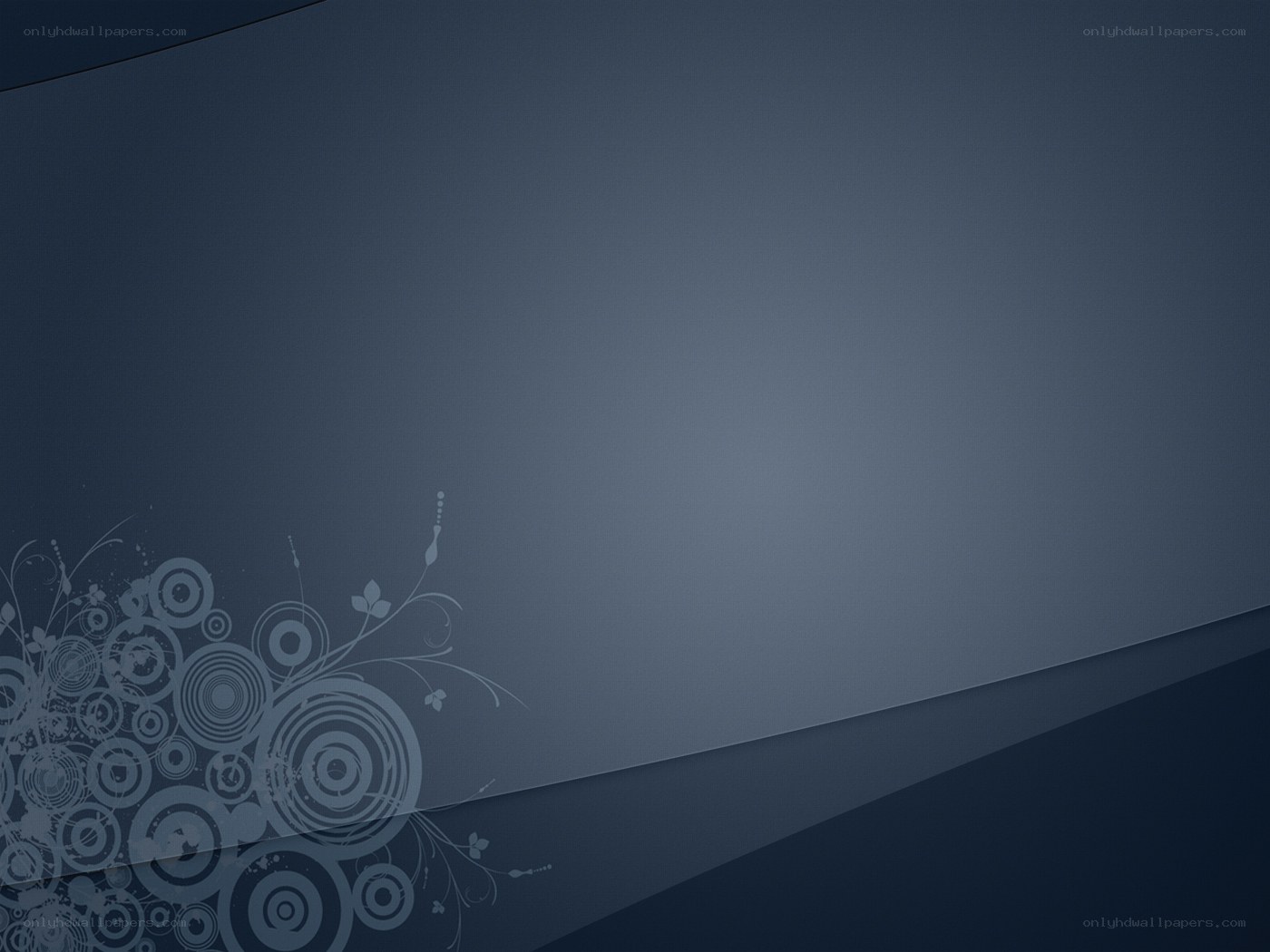 blue abstract floral design