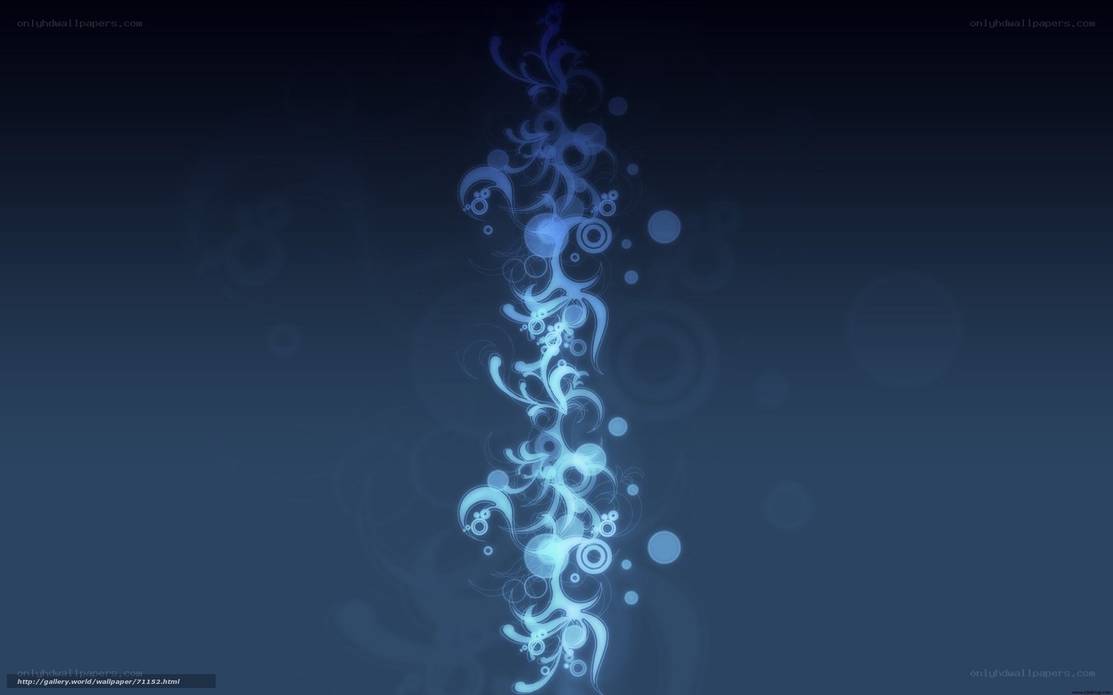 blue abstract floral design