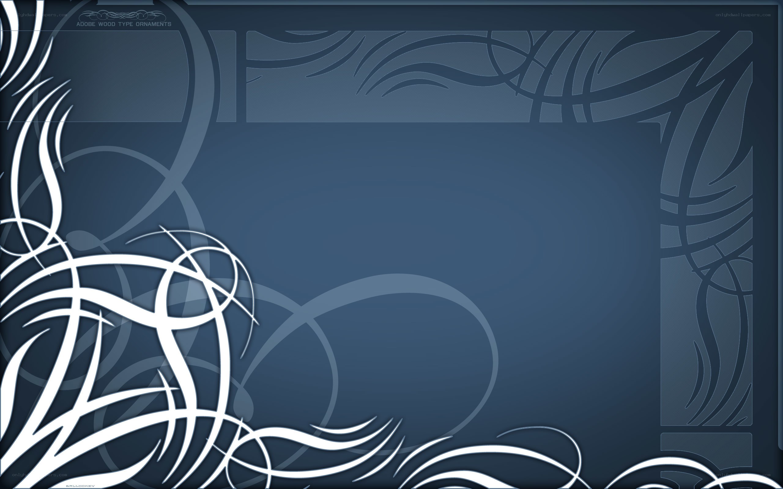 blue abstract floral design