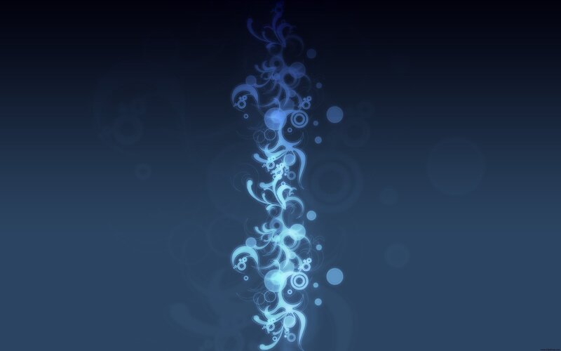 blue abstract floral design