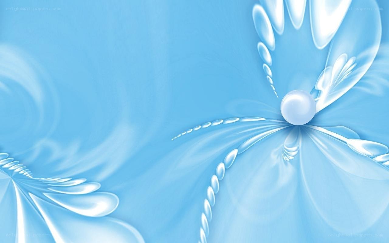 blue abstract floral design