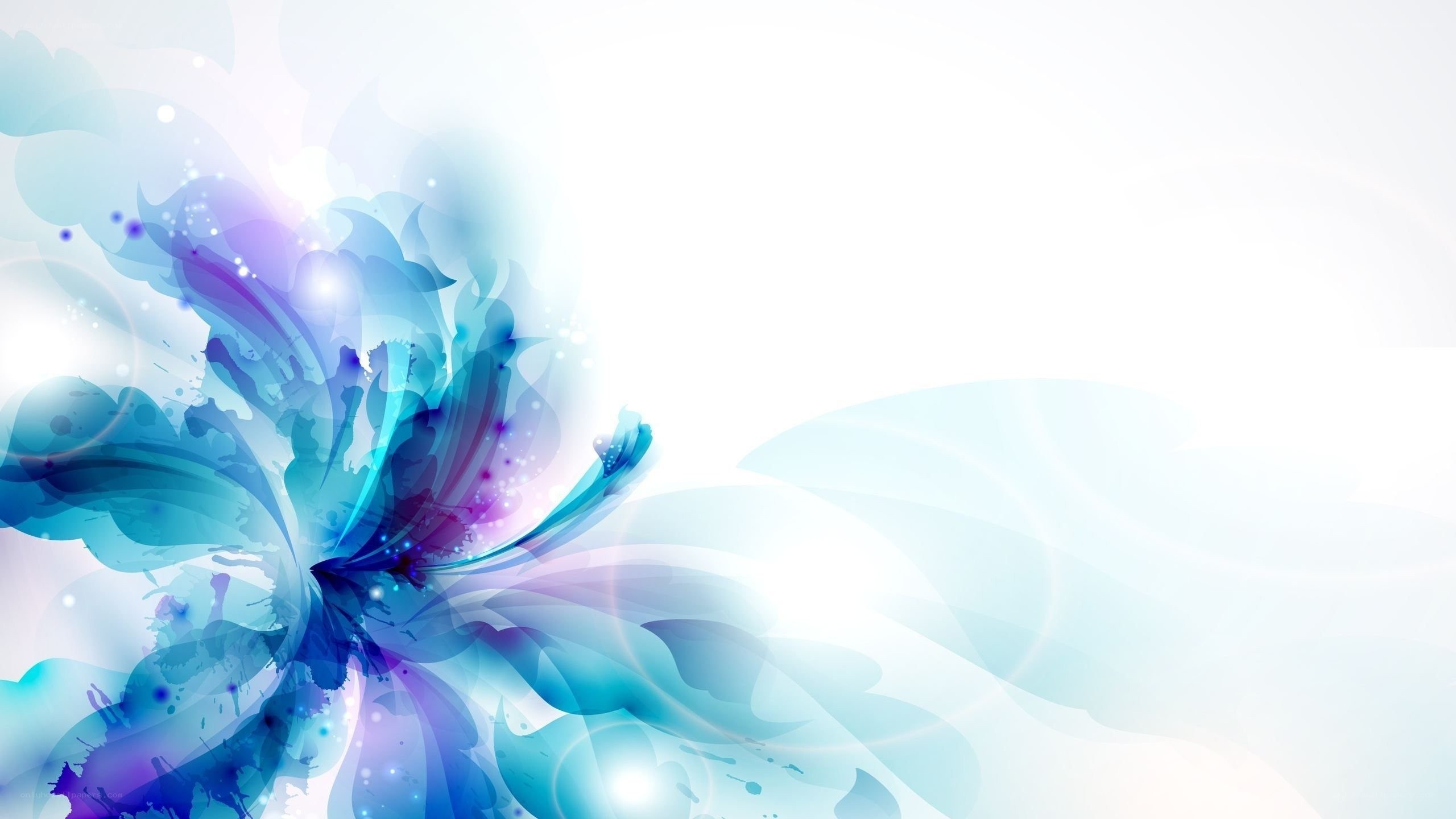blue abstract floral design