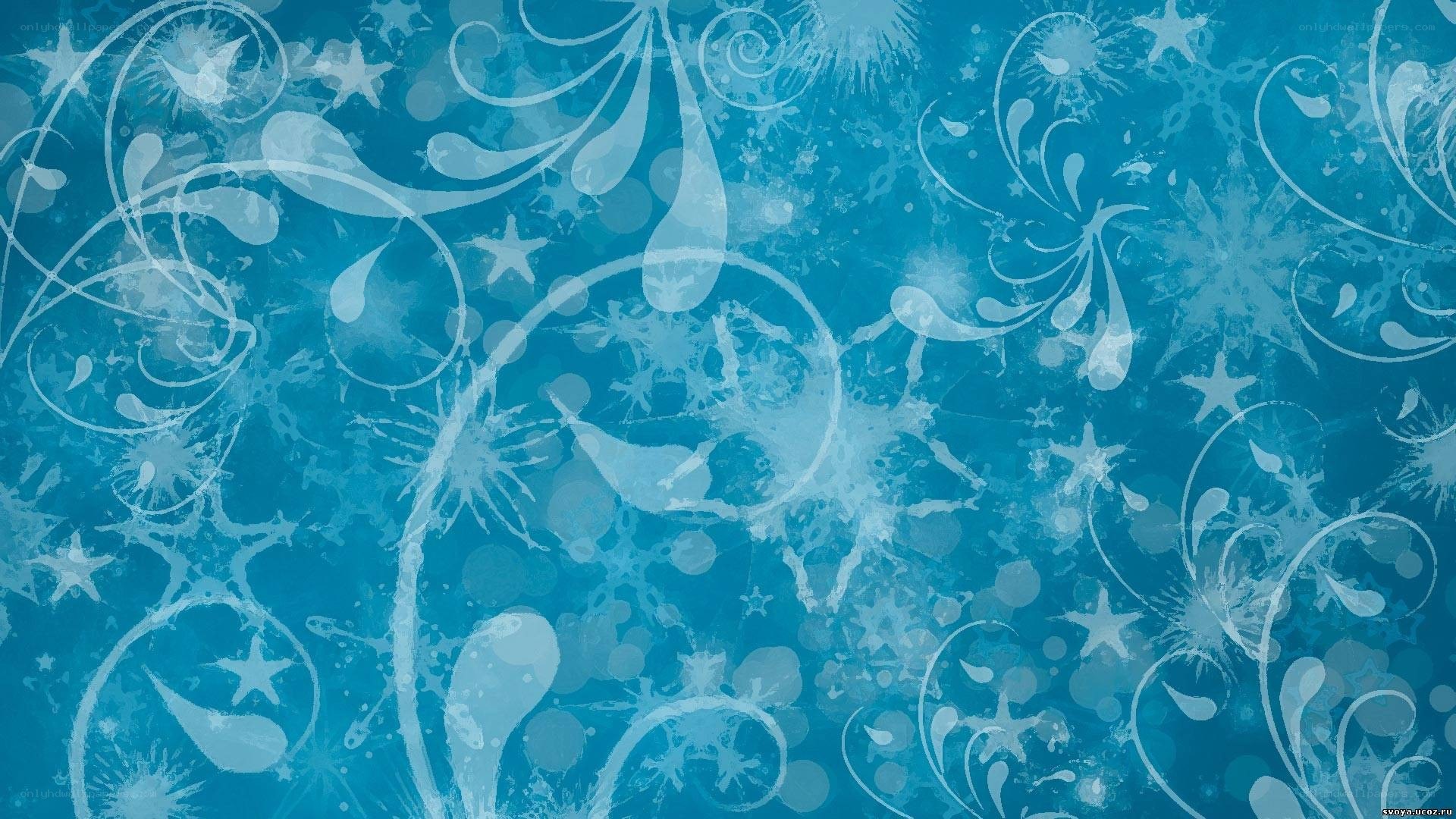 blue abstract floral pattern