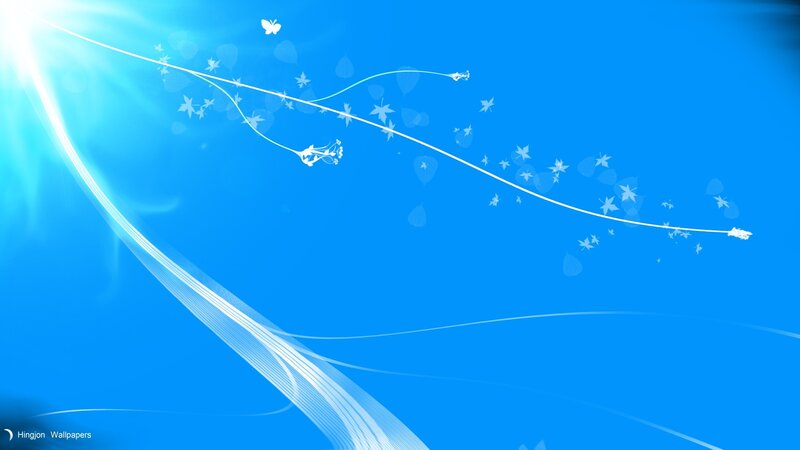 blue abstract floral wallpaper