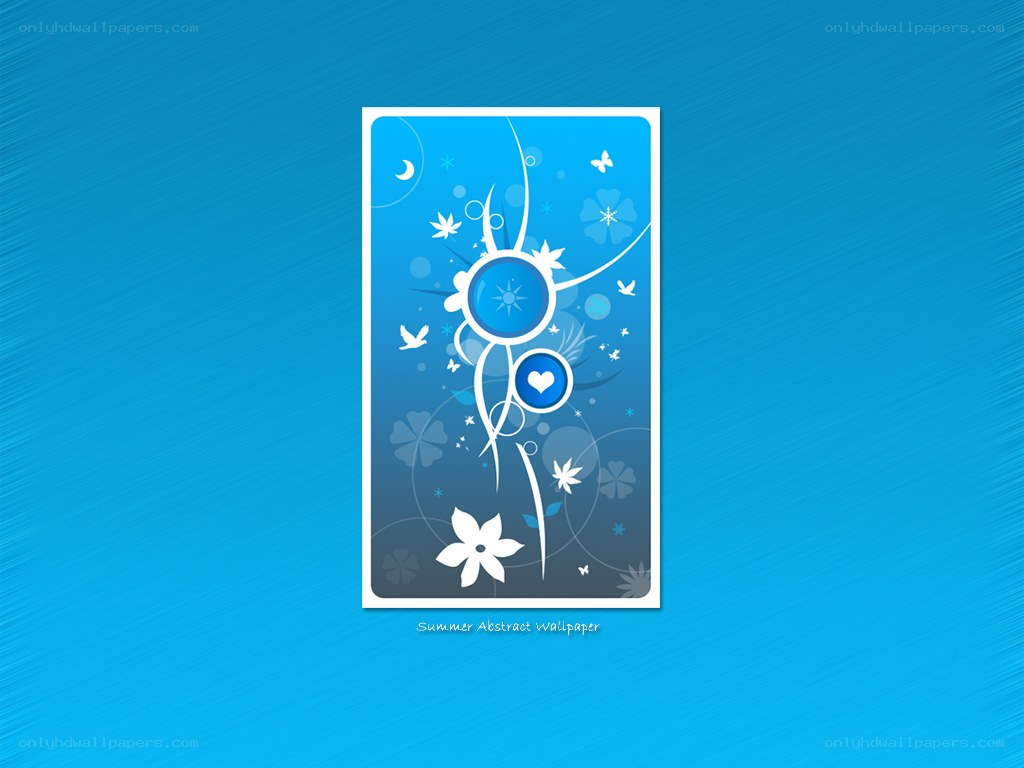 blue abstract floral wallpaper