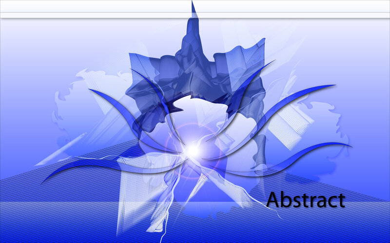 Blue Abstract Flower — Calm