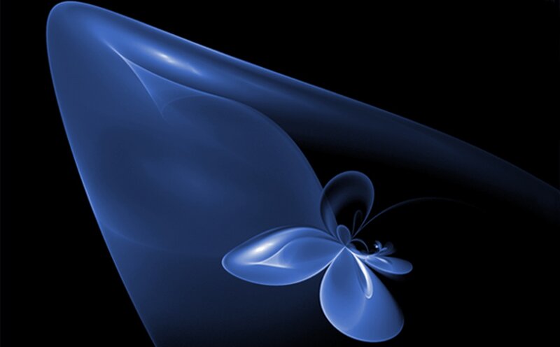 Blue Abstract Flower