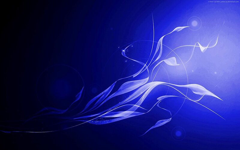 Blue abstract flowing design