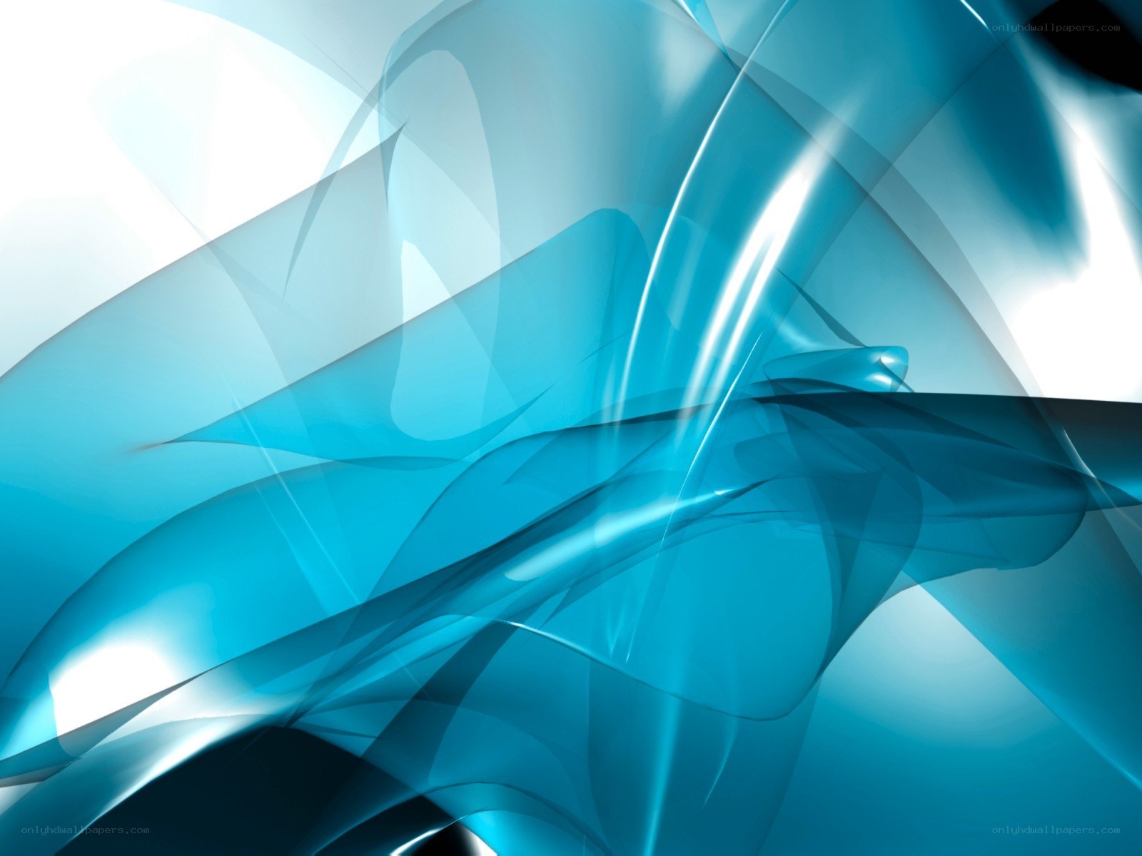 Blue abstract flowing design