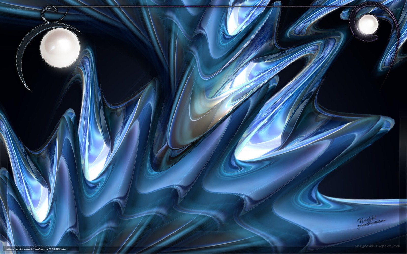 Blue abstract fluid art