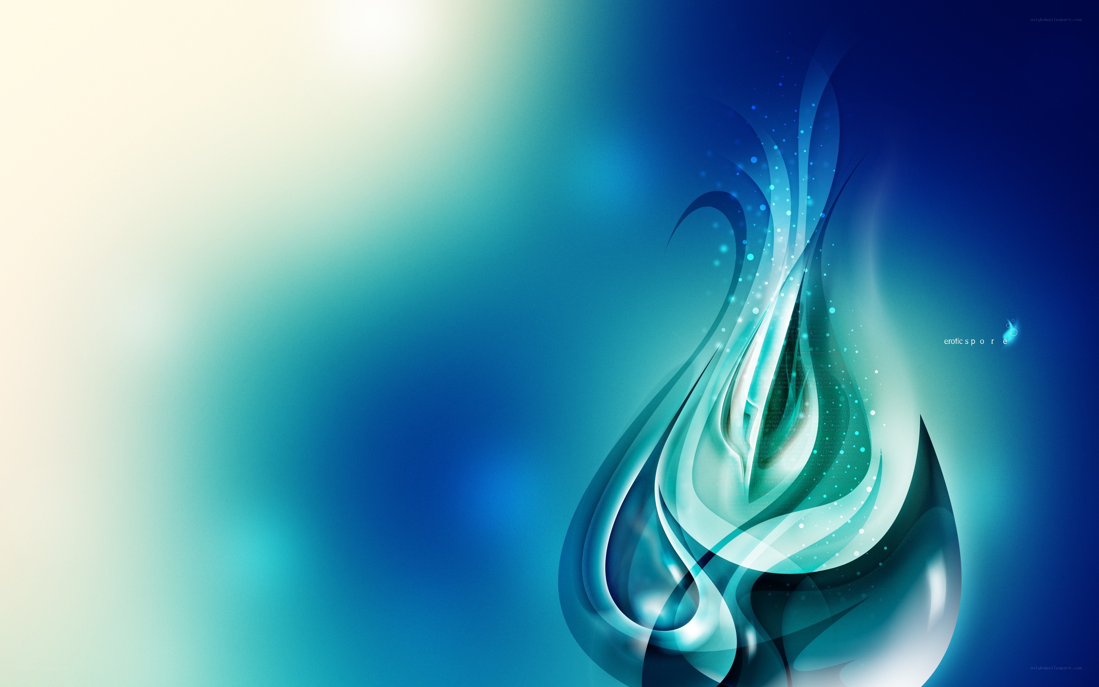 Blue abstract fluid design