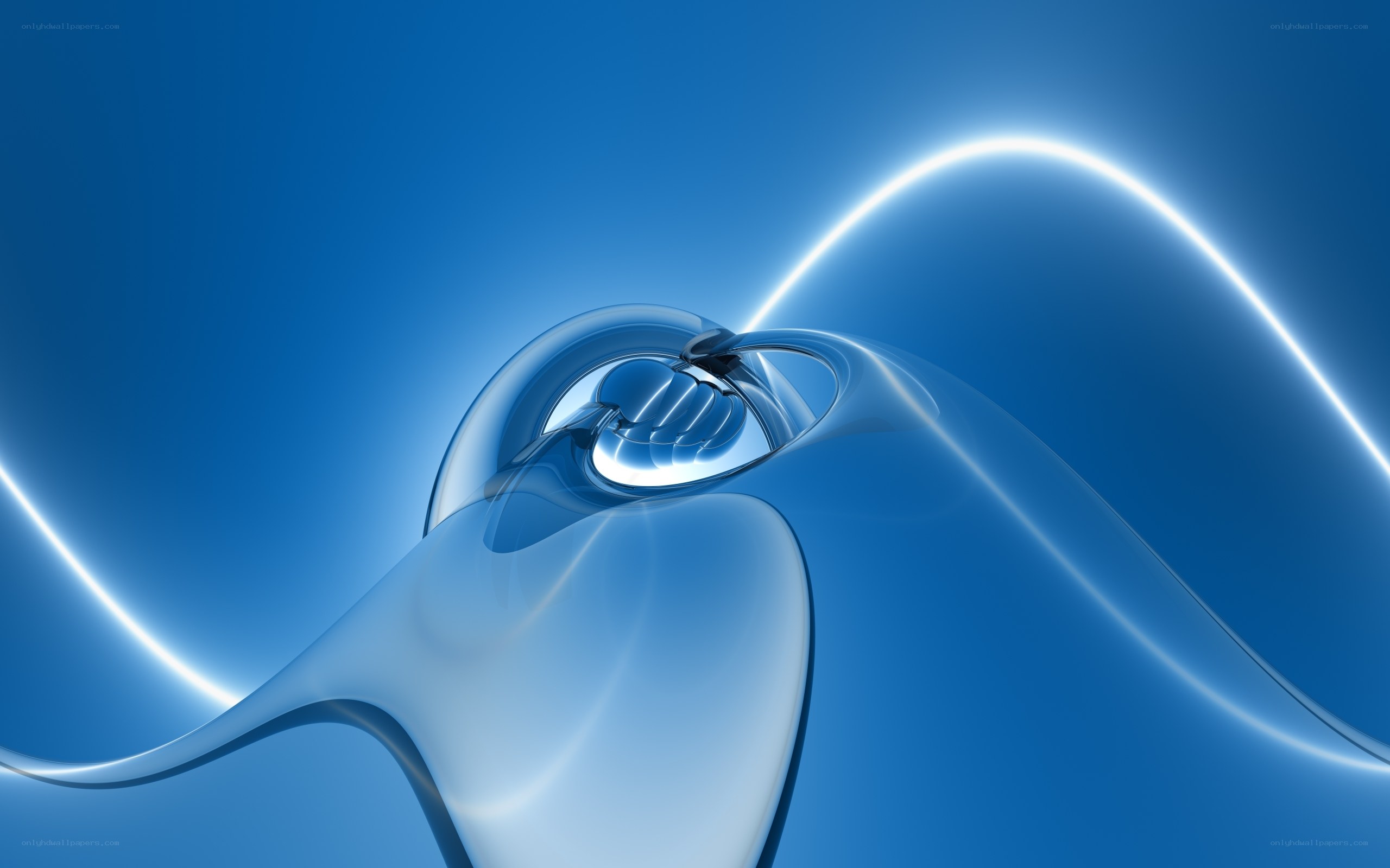 Blue abstract fluid motion