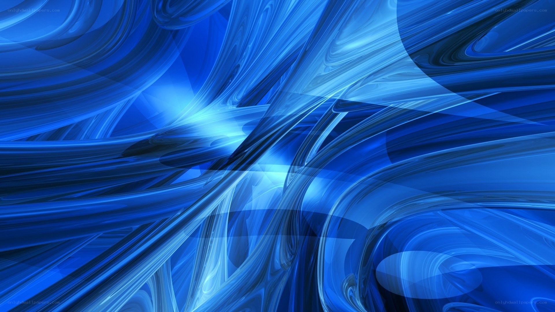 Blue abstract fluid motion