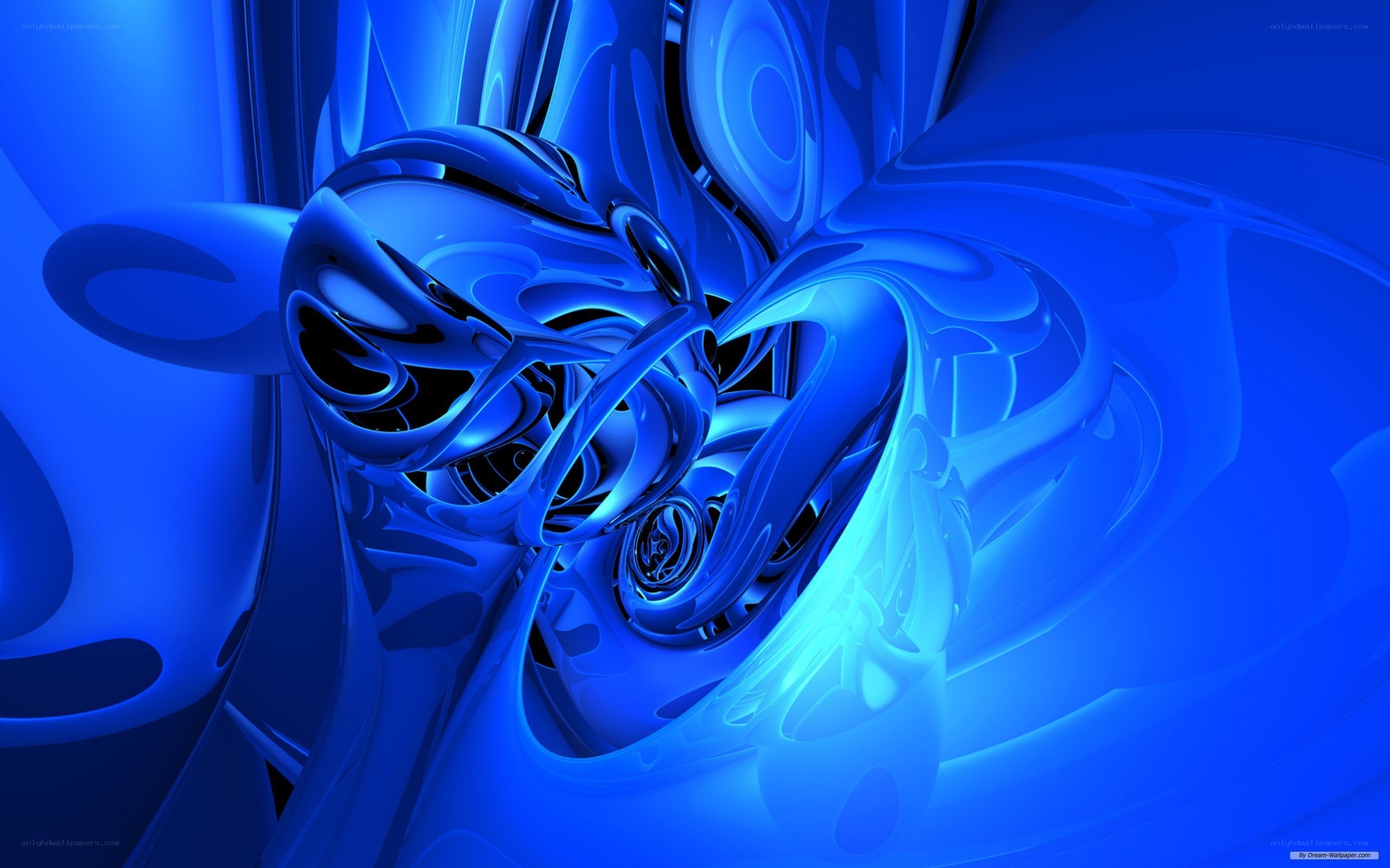 blue abstract fluid sculpture