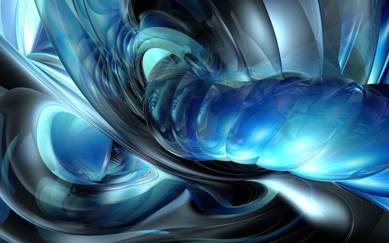 Blue abstract fluid swirl