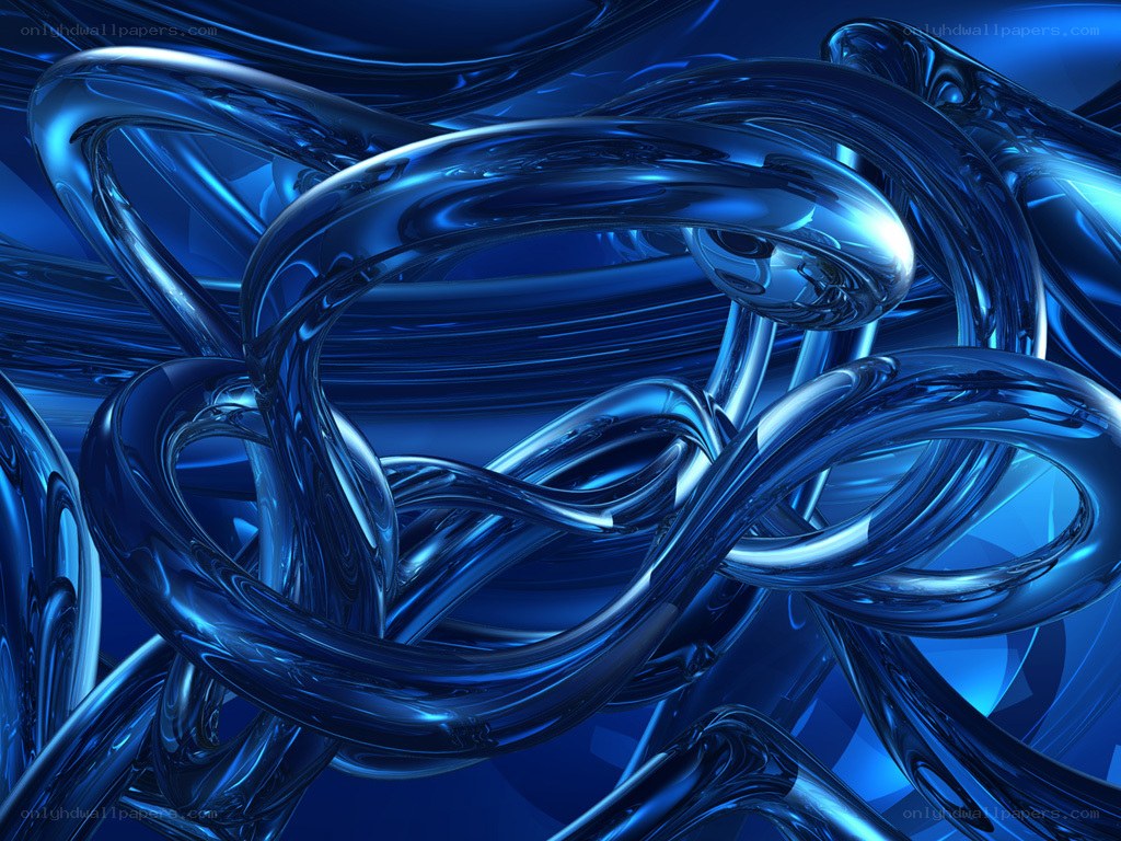 Blue abstract fluid swirls