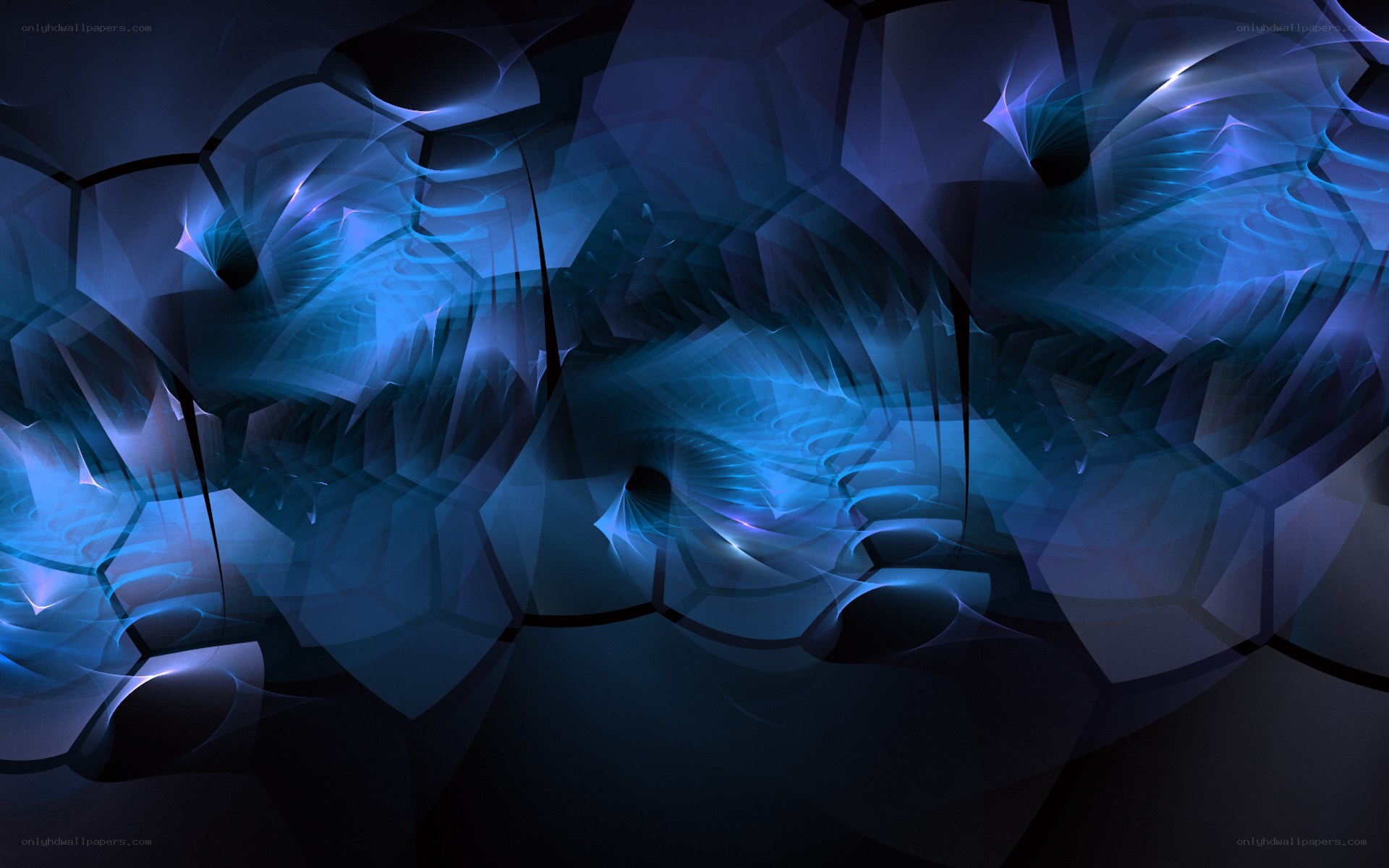 blue abstract fractal art