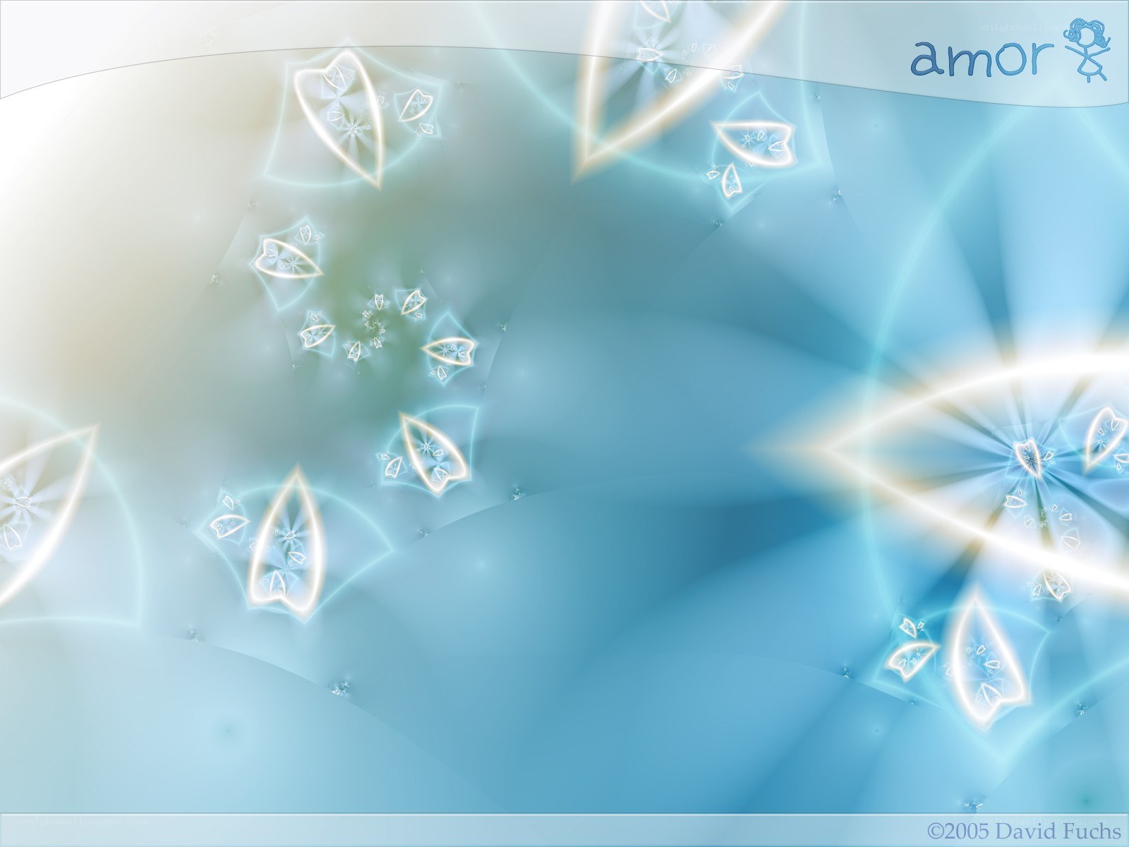 blue abstract fractal background