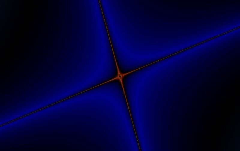 Blue Abstract Fractal — Dark