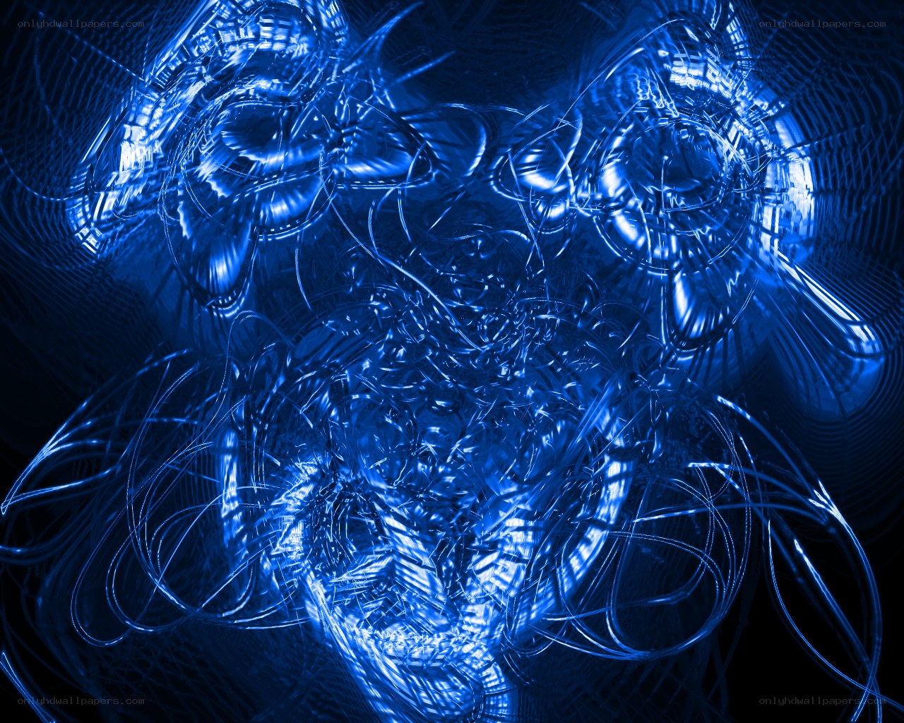 blue abstract fractal design