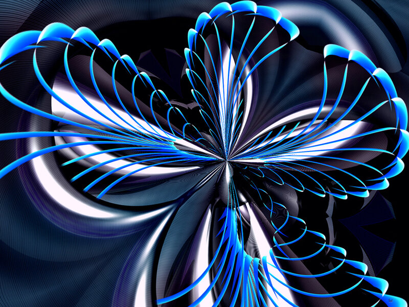 Blue abstract fractal design