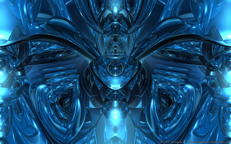 blue abstract fractal design