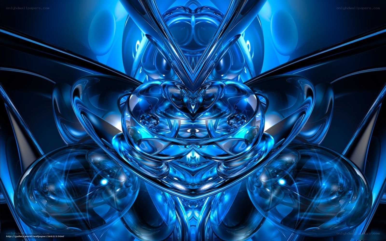 Blue abstract fractal design
