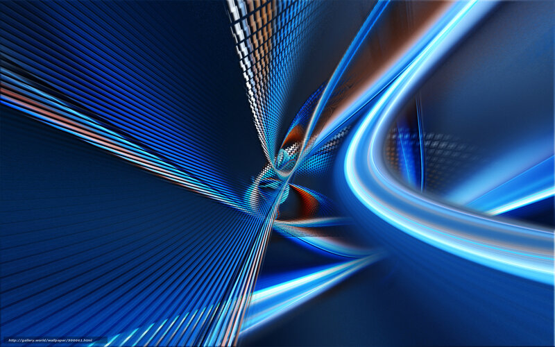 Blue Abstract Fractal Design — Dynamic
