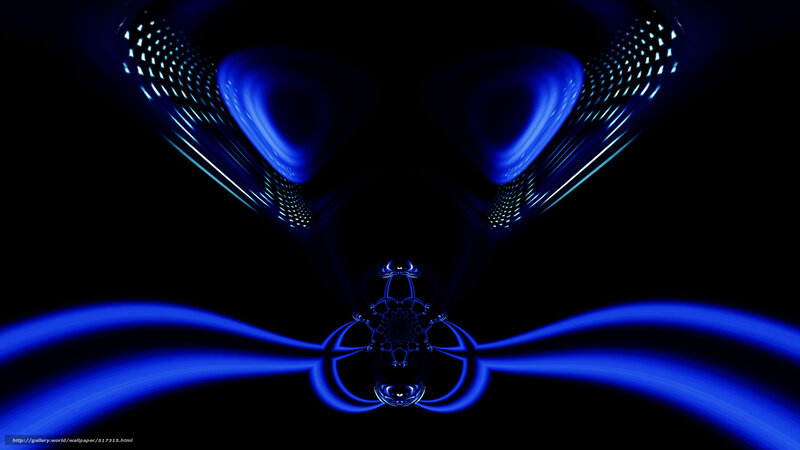 Blue Abstract Fractal Design — Mysterious