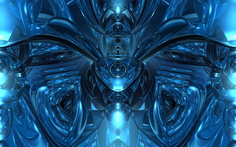 blue abstract fractal design